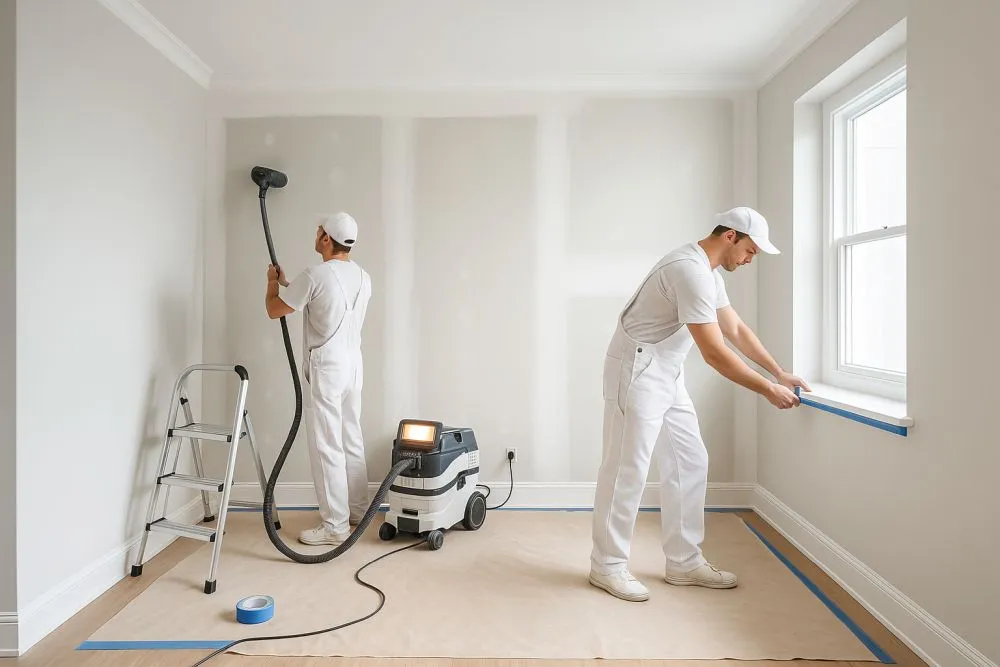 Malerarbeiten & Trockenbau: staubarme, saubere Oberflächen.